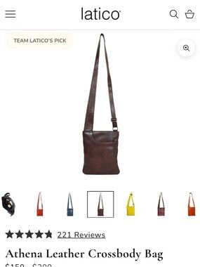 latico Athena Brown Leather Crossbody